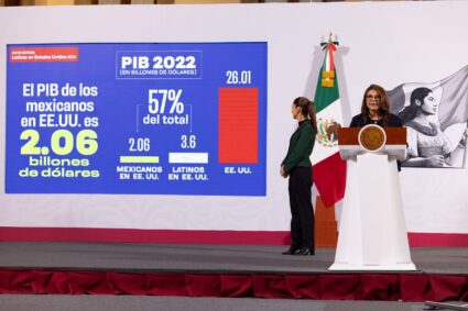 PRESIDENTA CLAUDIA SHEINBAUM DESTACA APORTACIÓN ECONÓMICA DE MEXICANOS EN EUA; CONTRIBUYEN 2.06 BILLONES DE DÓLARES AL PIB