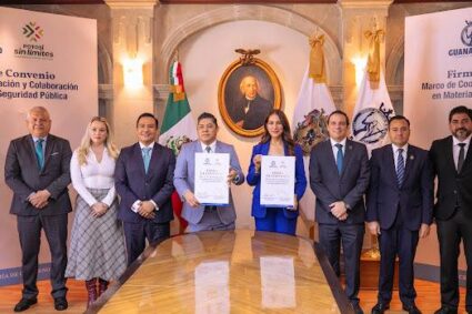 Firman Guanajuato y San Luis Potosí convenio de colaboración en materia de seguridad.