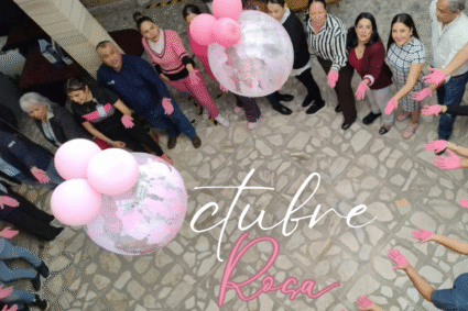 SSG creó en Salamanca el Muro del Autocuidado con motivo de la concientización contra el cáncer de mama.